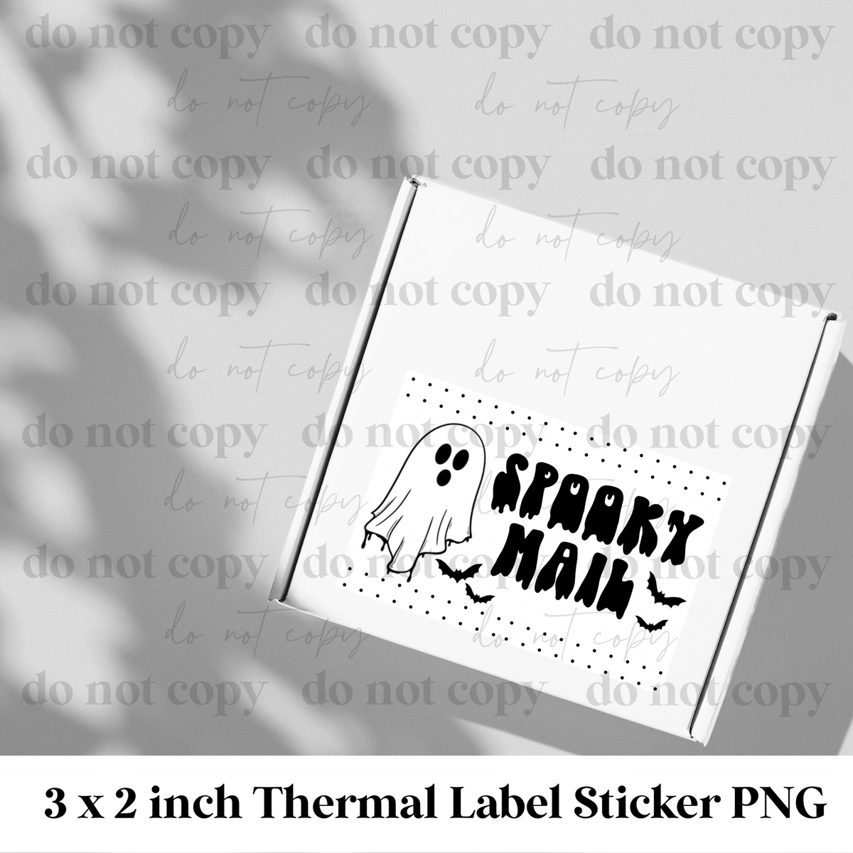 Spooky Mail thermal label sticker png