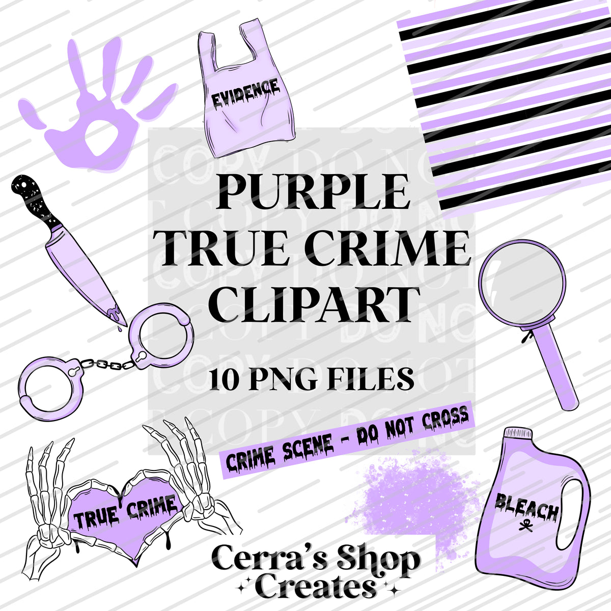 Purple true crime Clipart