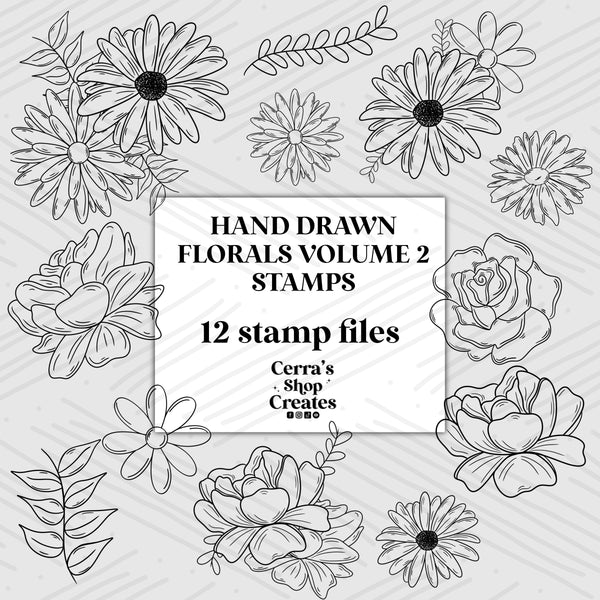 Hand drawn Florals volume 2 Procreate Brush Set