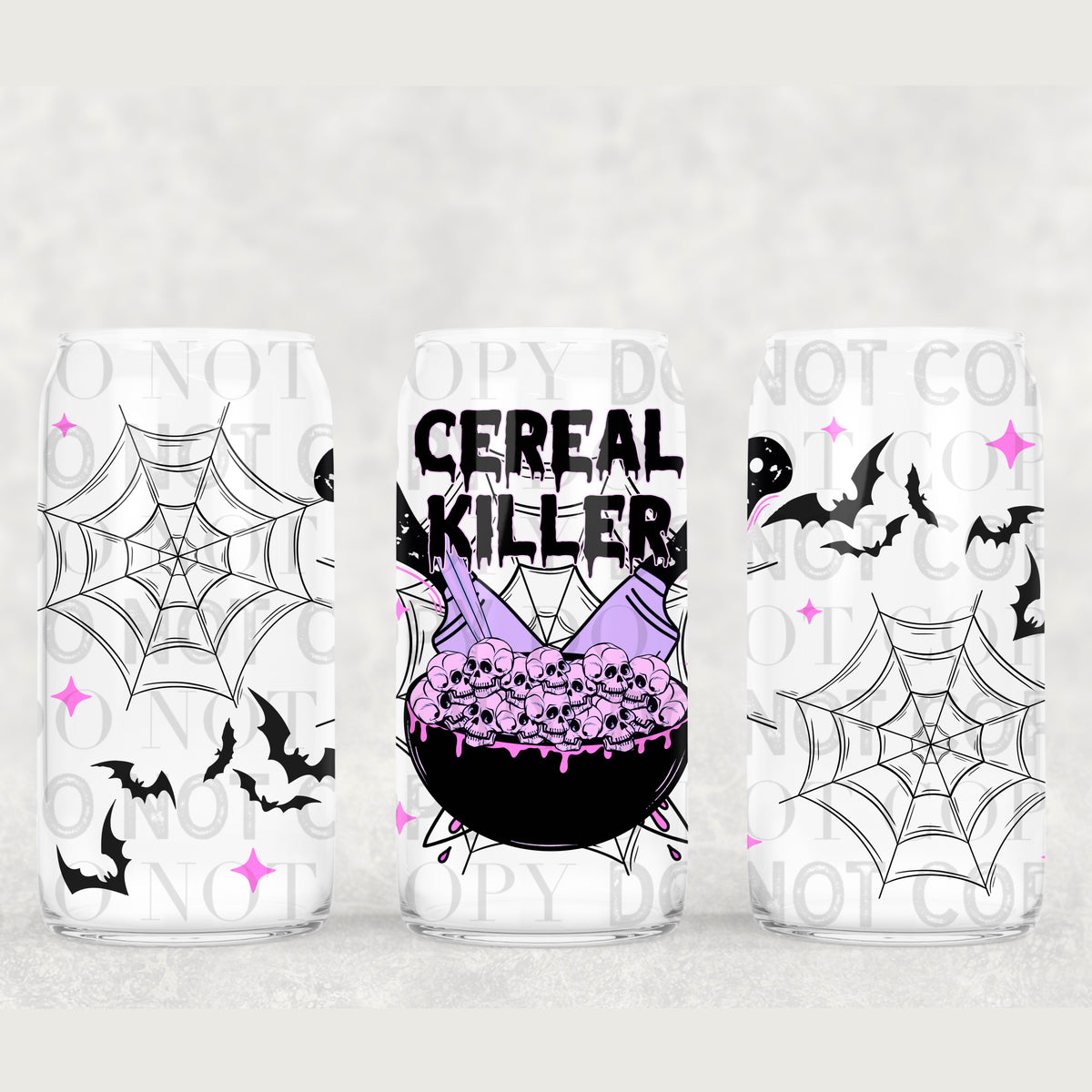 Cereal Killer Pink Glass 16oz Wrap