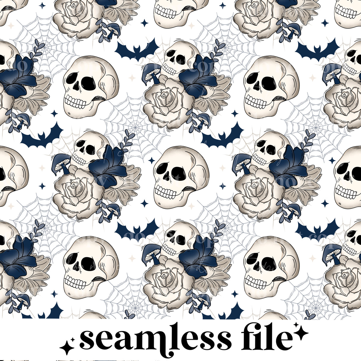 Spooky Skull Seamless
