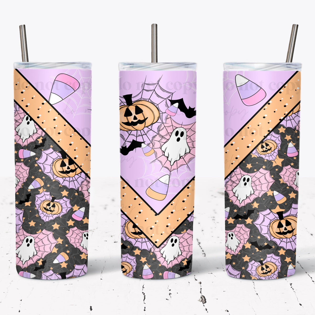 Ghost Pumpkin 20oz Tumbler Wrap