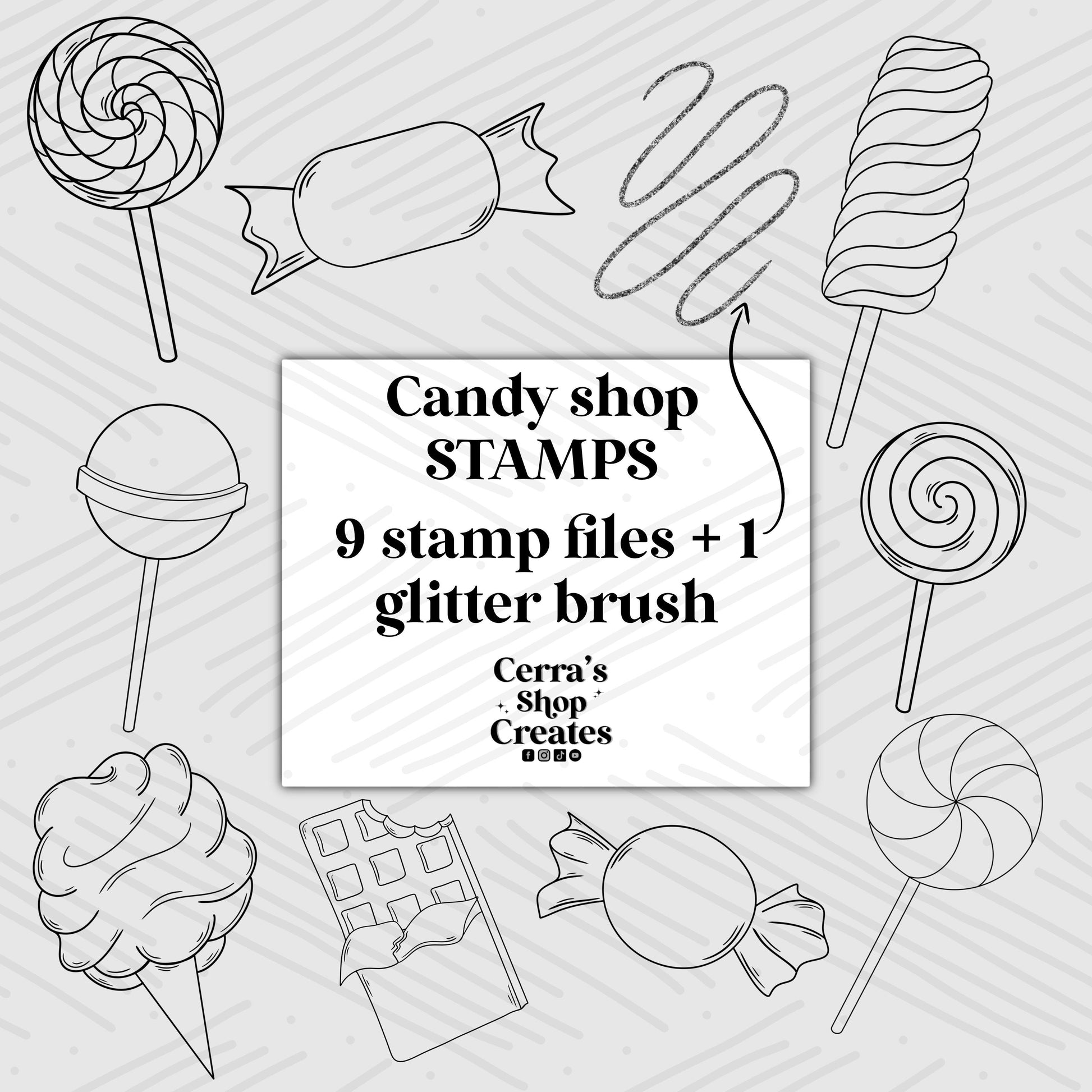 Candy Shop Procreate Brush Set Cerra's Shop Digital Designs