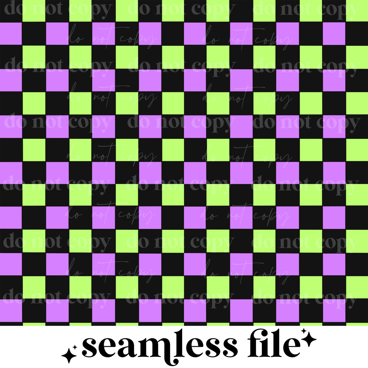 Green & Purple Checkered Seamless