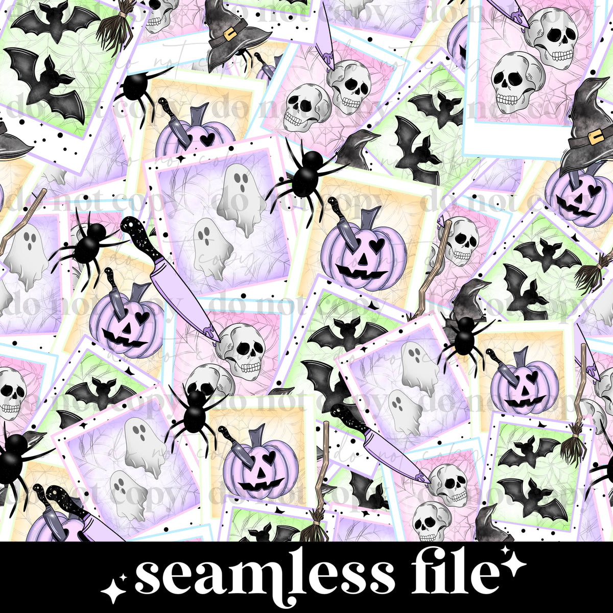 Spooky Cards Seamless