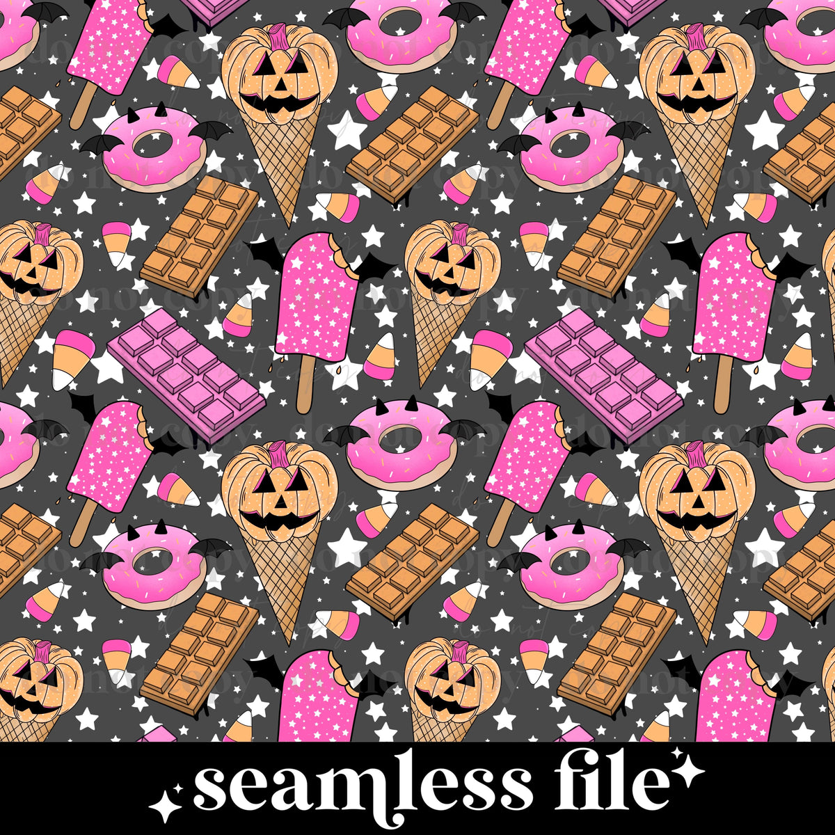 Spooky Ice Cream Seamless