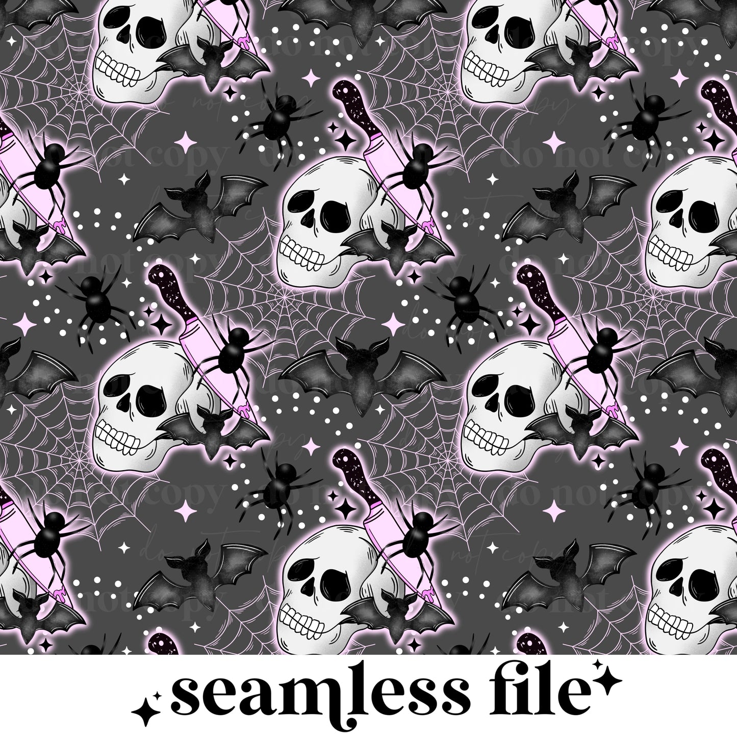 Spooky skulls Seamless