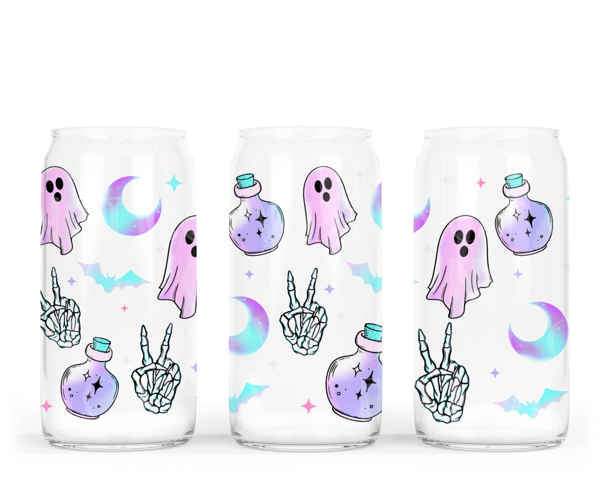 Pastel spooky Glass 16oz Wrap