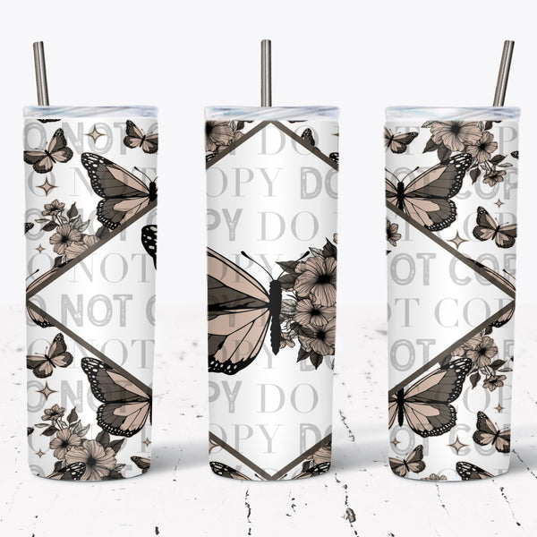 Floral Butterfly Tumbler Wrap  Cerra's Shop Creates   