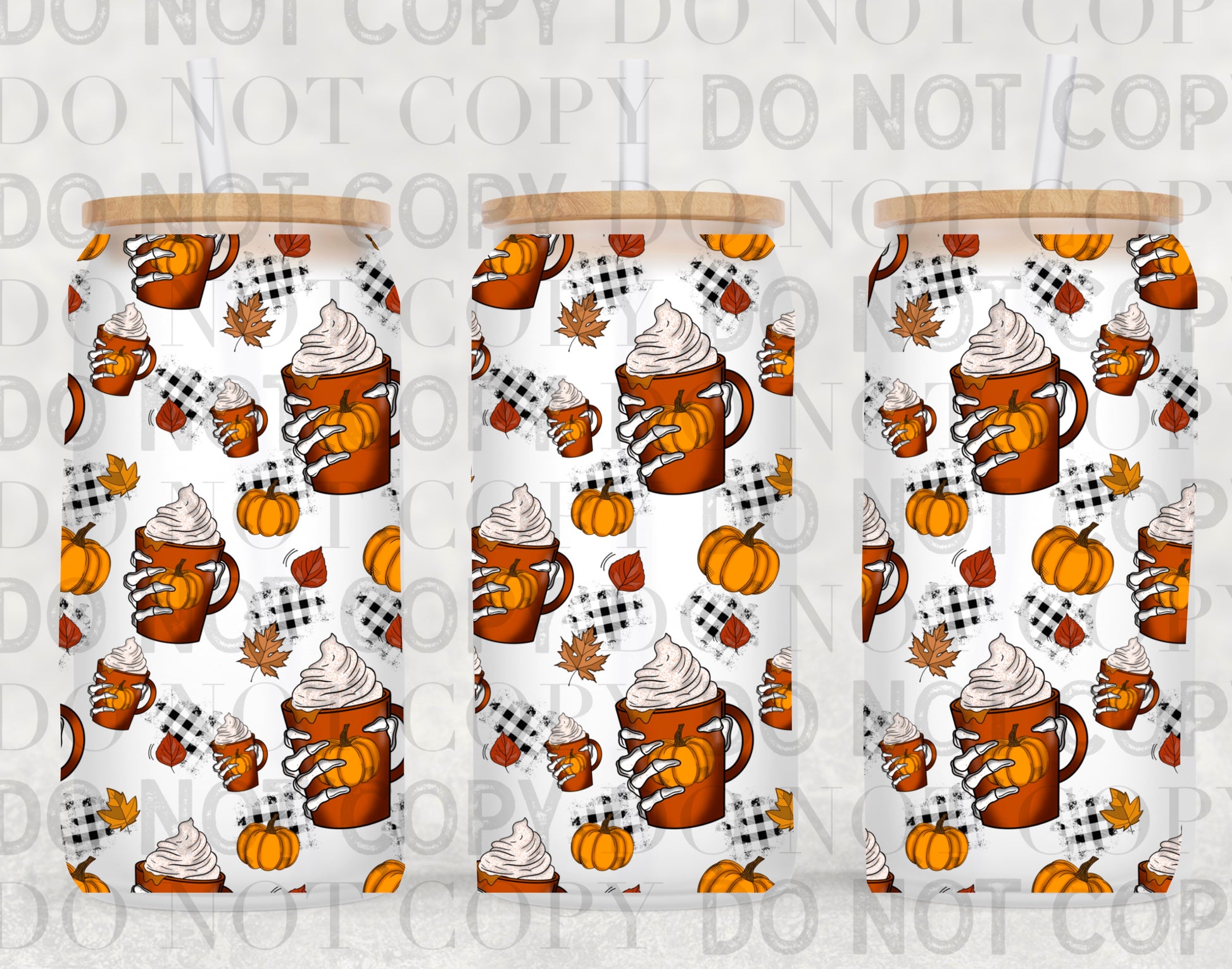 Pumpkin spice tumbler wrap sized for 16 oz frosted cup from mother tumbler  Cerra's Shop Creates   