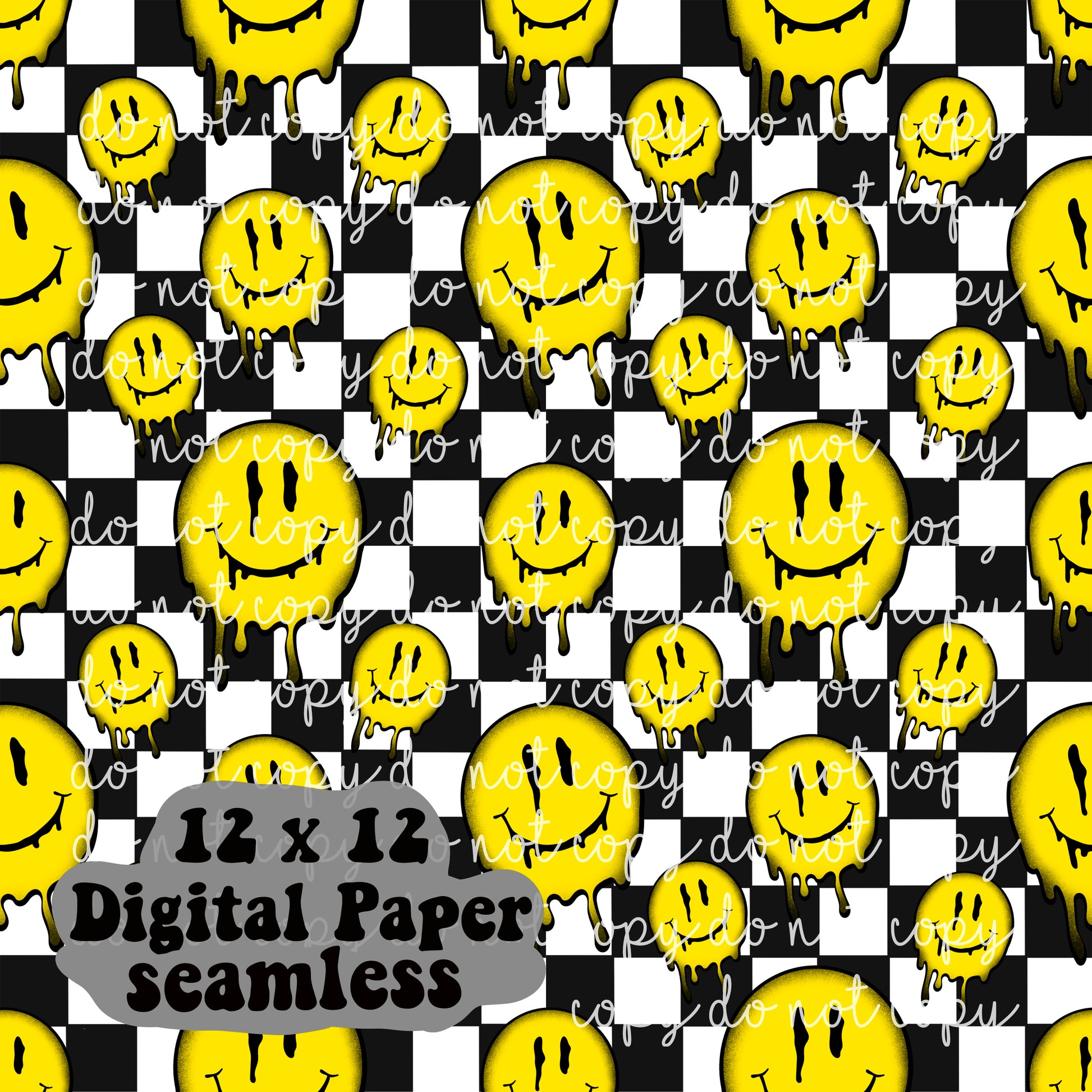Happy checker seamless  Cerra's Shop Creates   