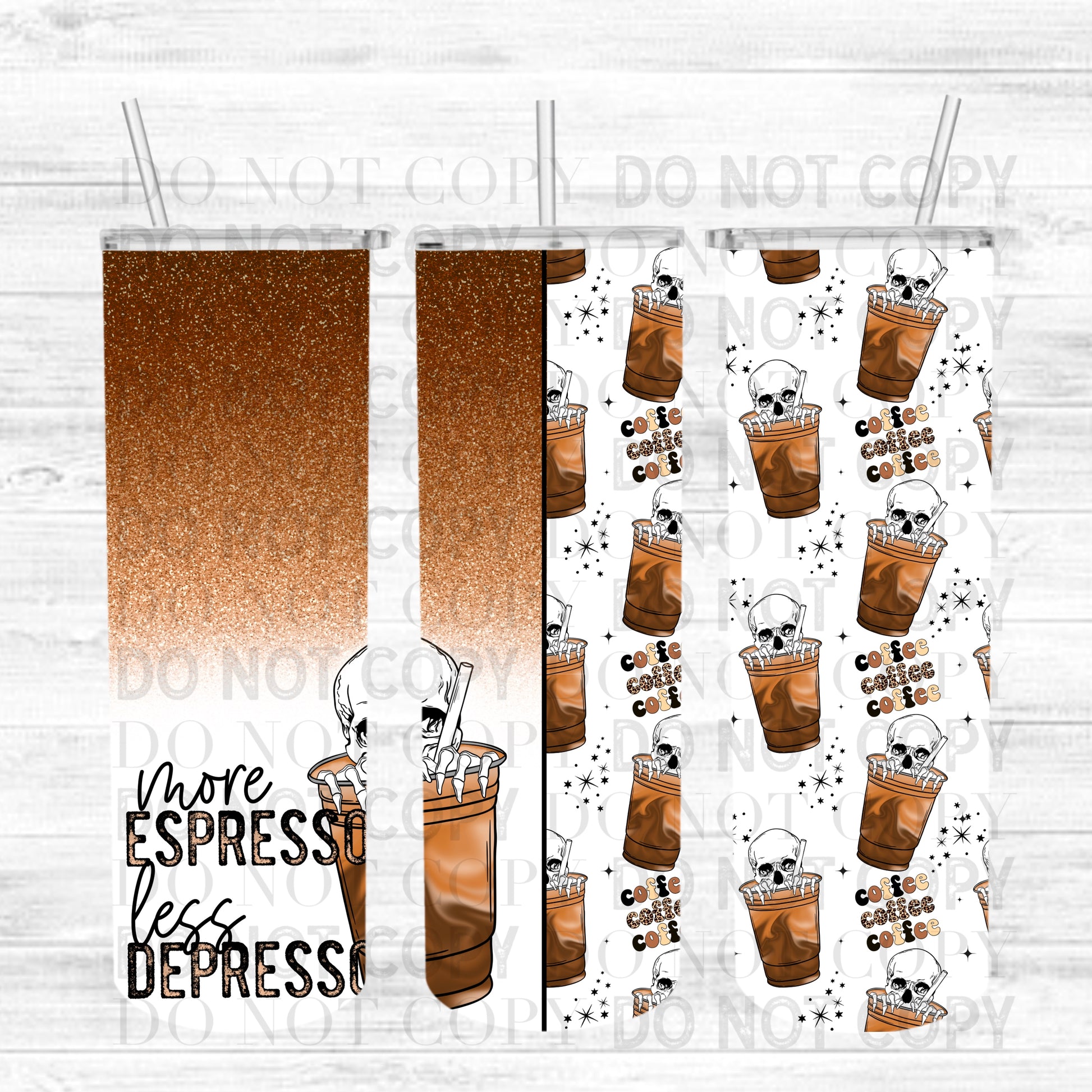 More Expresso Less Depresso Tumbler Wrap  Cerra's Shop Creates   