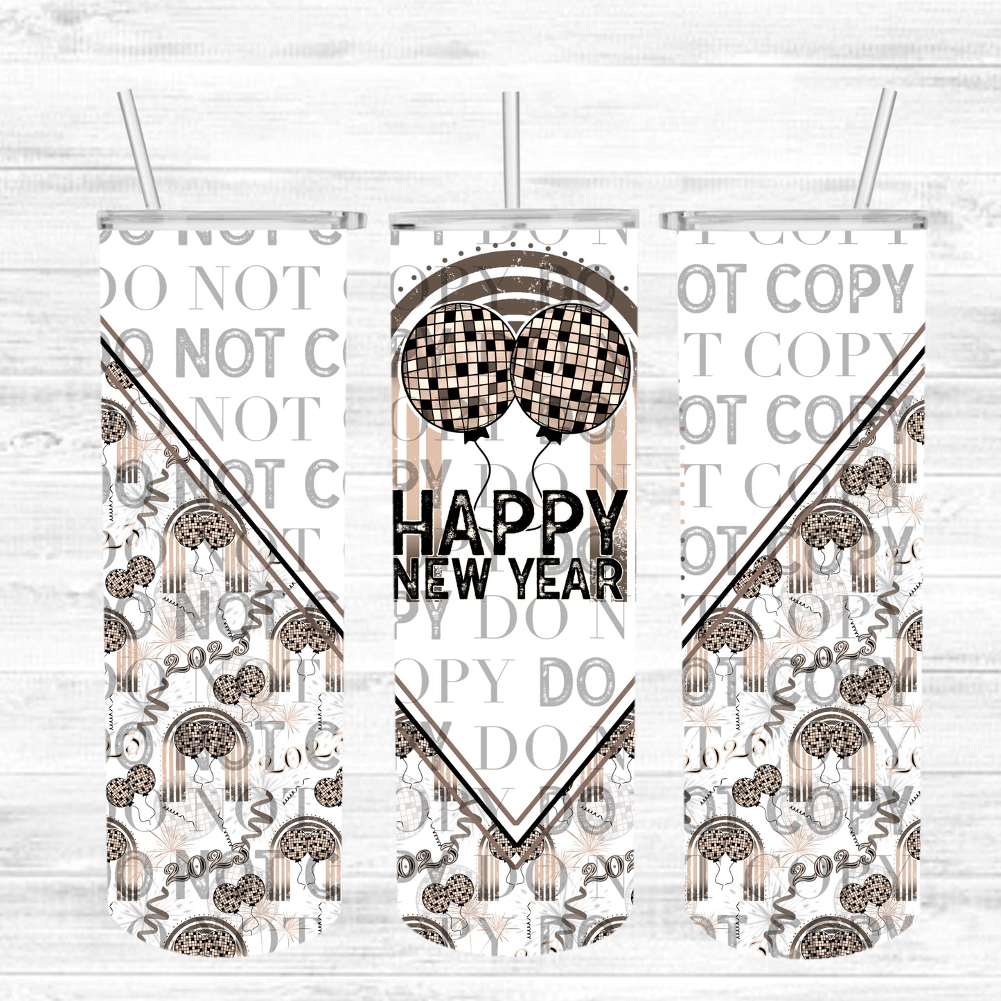 Happy New Year Tumbler Wrap  Cerra's Shop Creates   