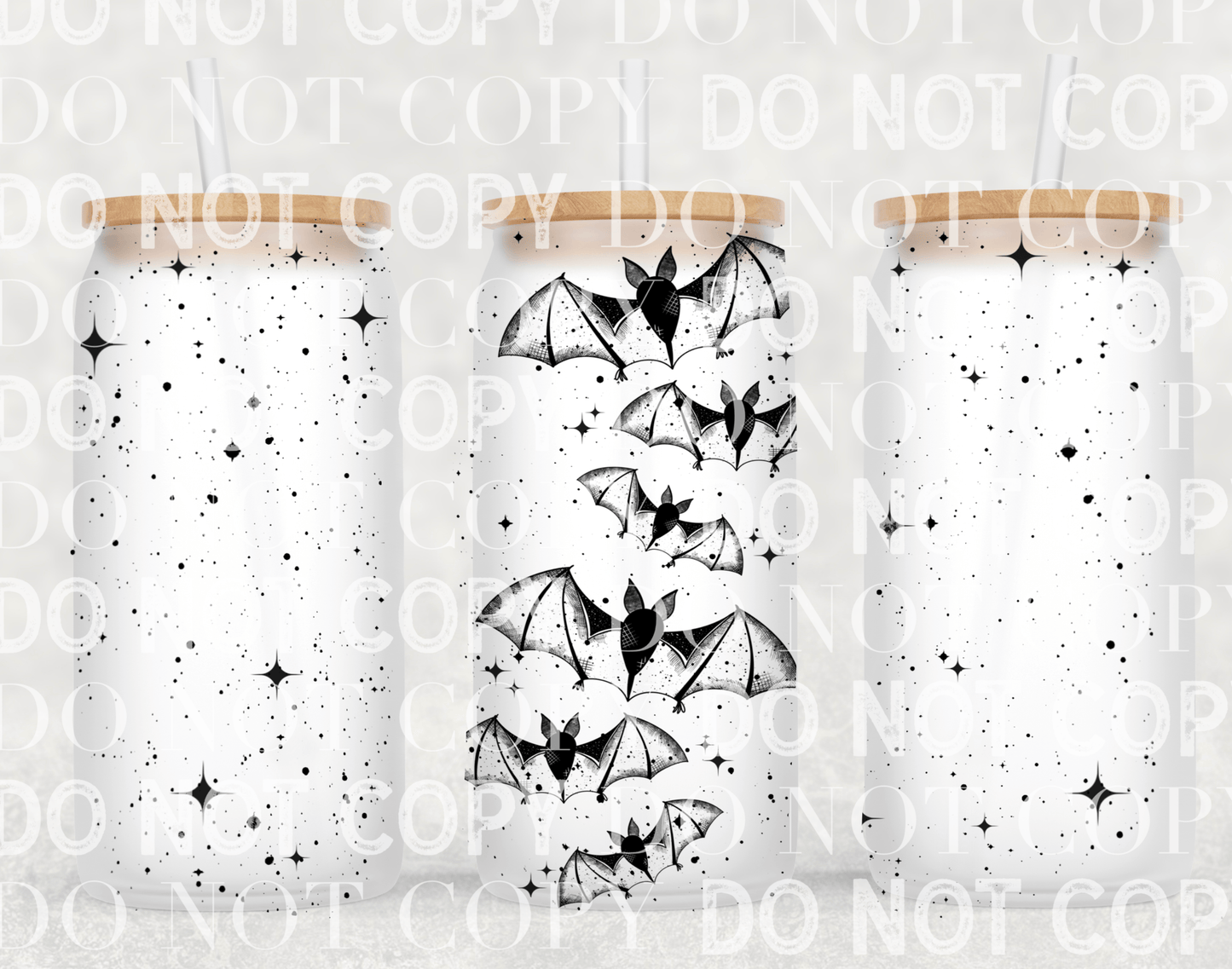 Bat tumbler wrap sized for 16 oz frosted cup from mother tumbler  Cerra's Shop Creates   