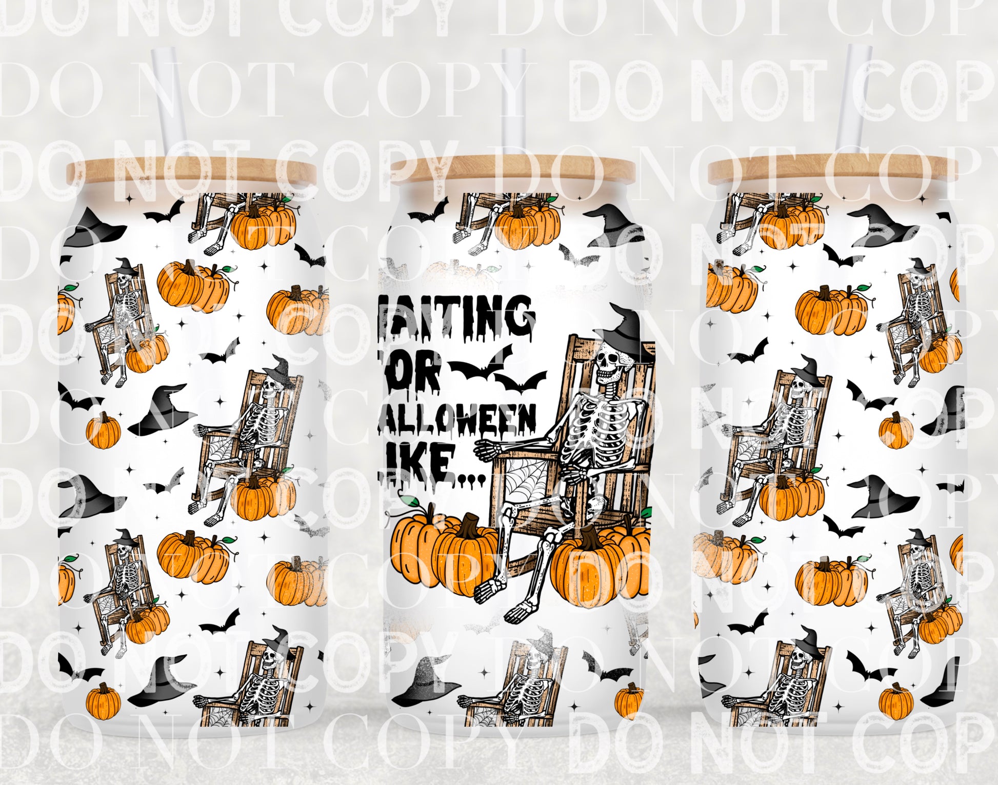 Waiting for Halloween  tumbler wrap sized for 16 oz frosted cup from mother tumbler  Cerra's Shop Creates   