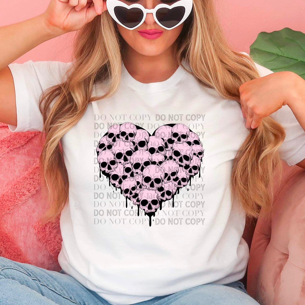 Pink Skellie Heart Full Color  Cerra's Shop Creates   