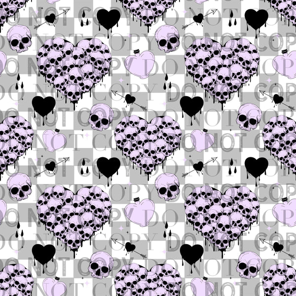 Purple Skellie Heart Seamless  Cerra's Shop Creates   