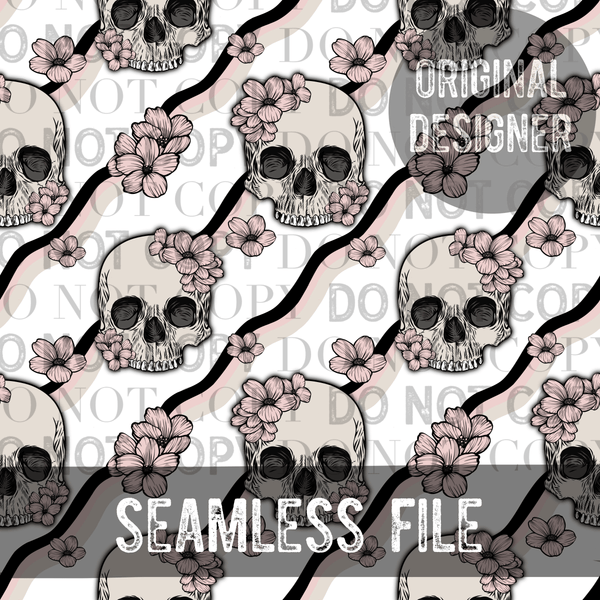 Floral skellie seamless  Cerra's Shop Creates   