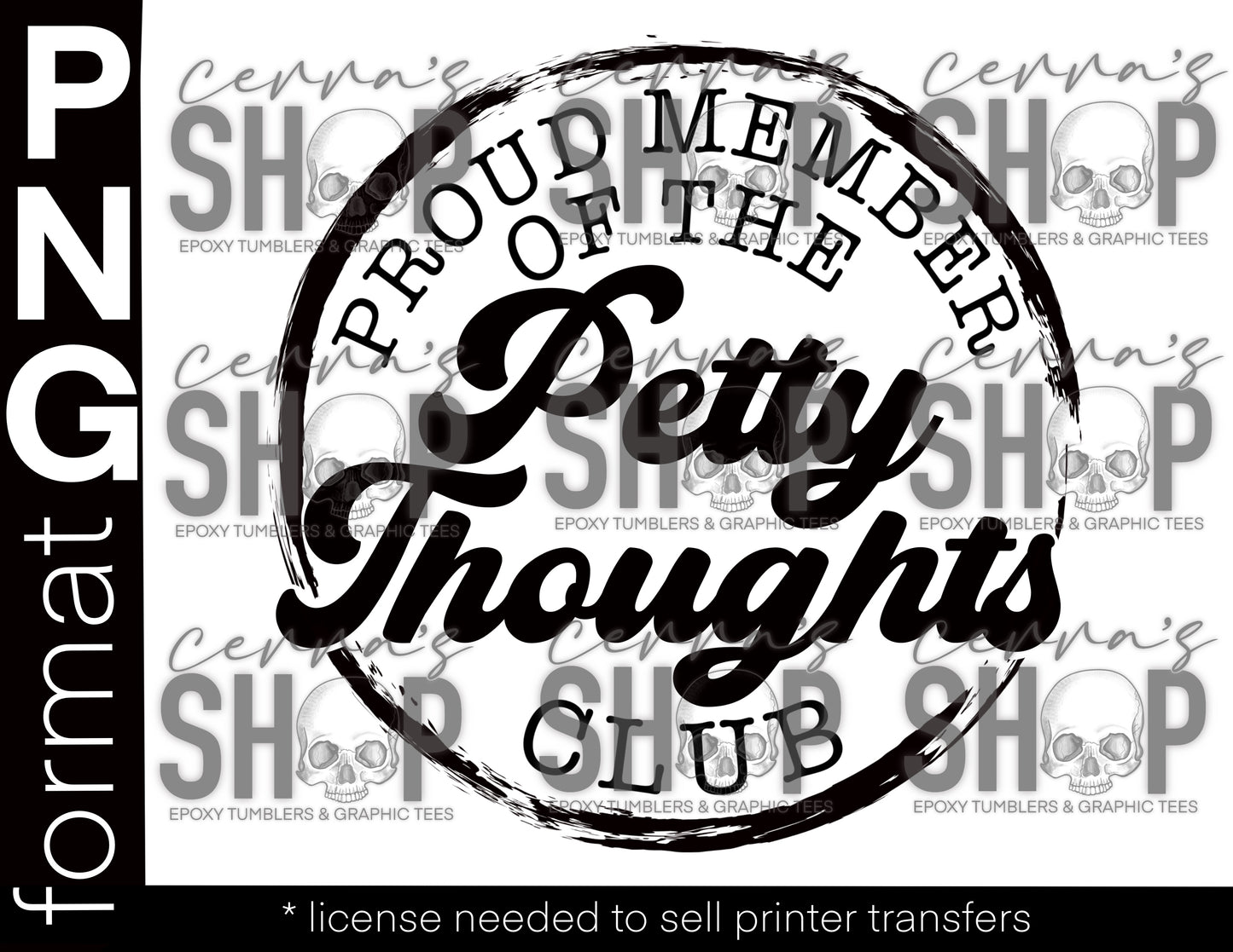 Petty Thoughts club Single Color  Cerra's Shop Creates   
