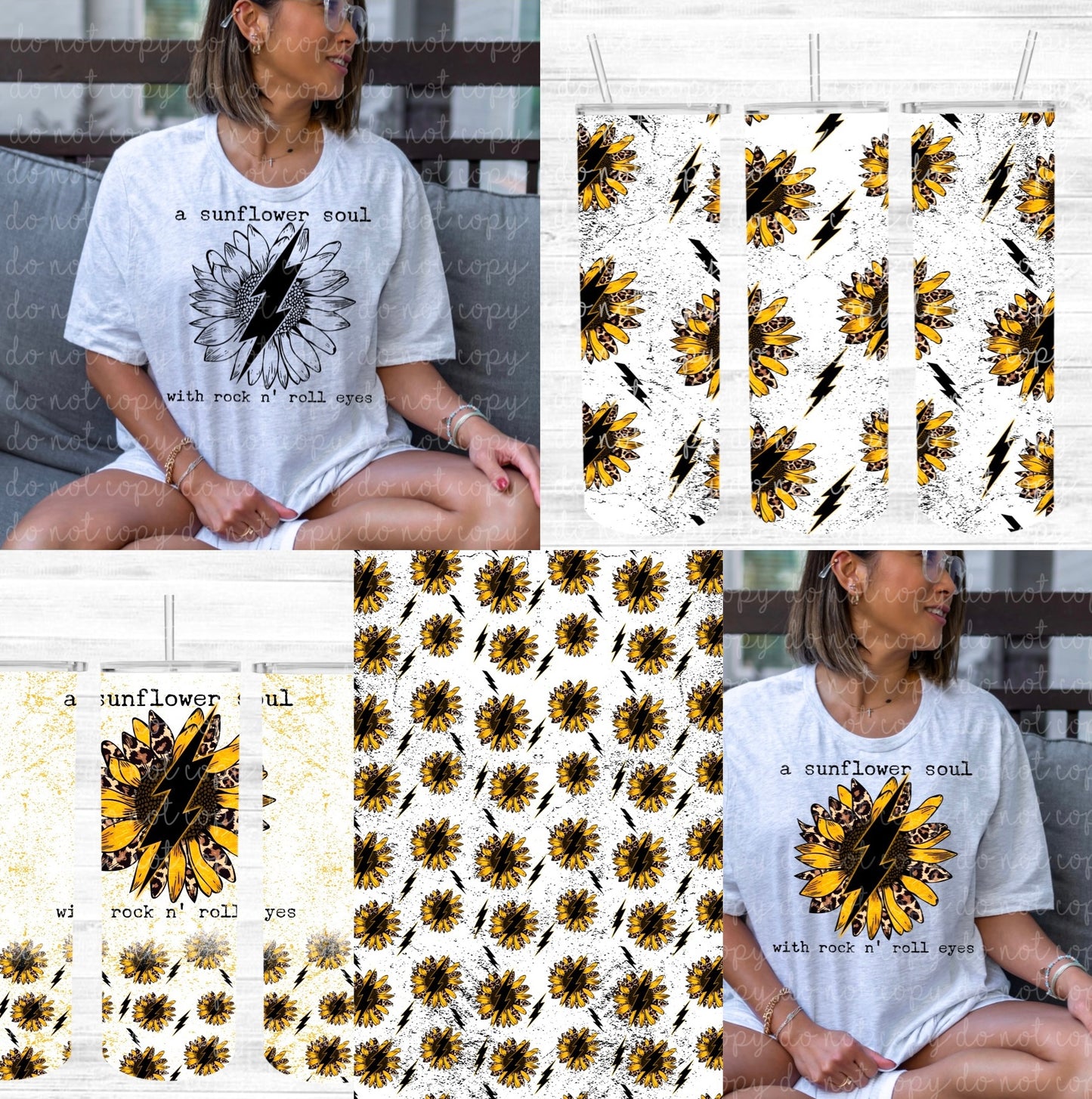 Lightning bolt Sunflower bundle  Cerra's Shop Creates   