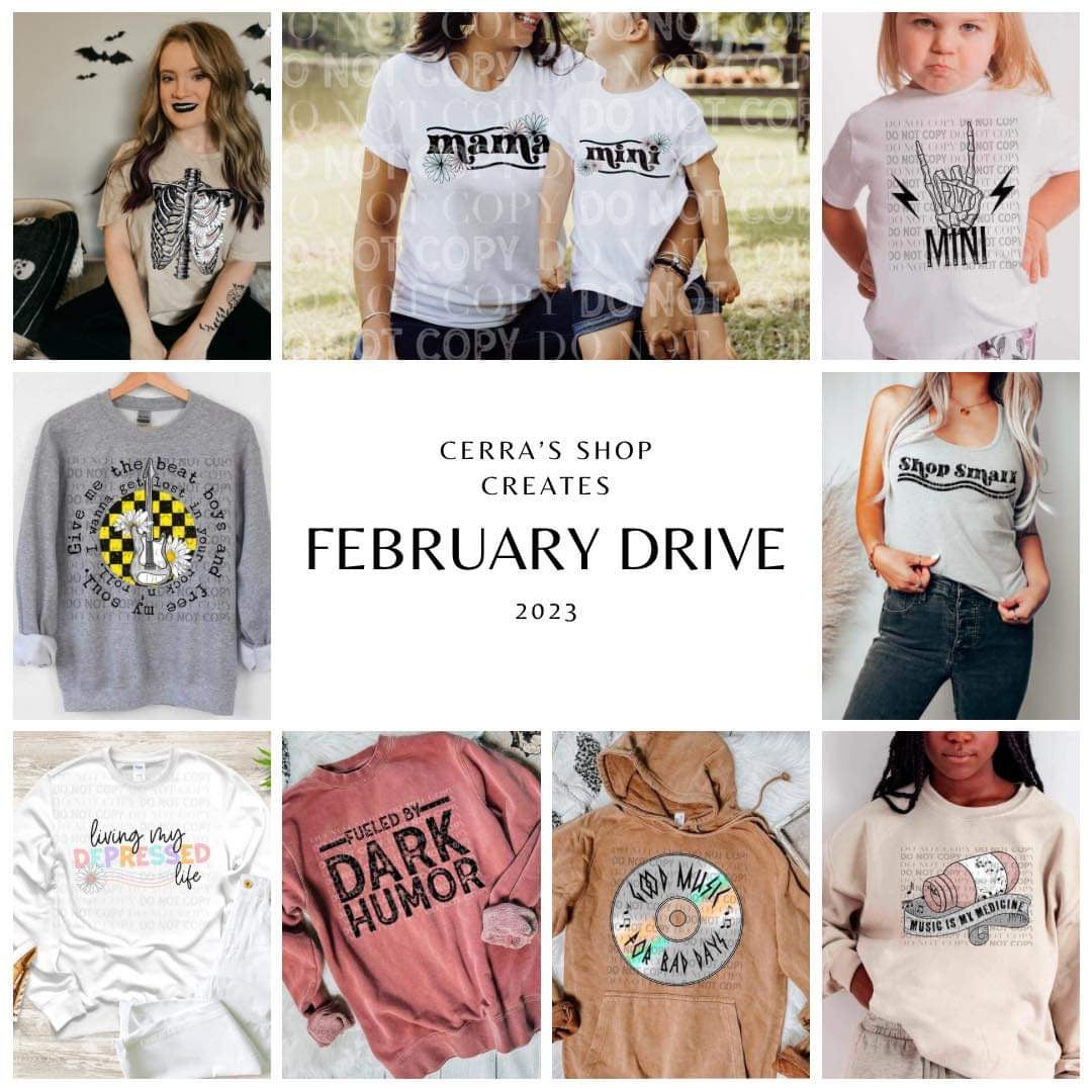 February 2023 Monthly Drive  Cerra's Shop Creates   