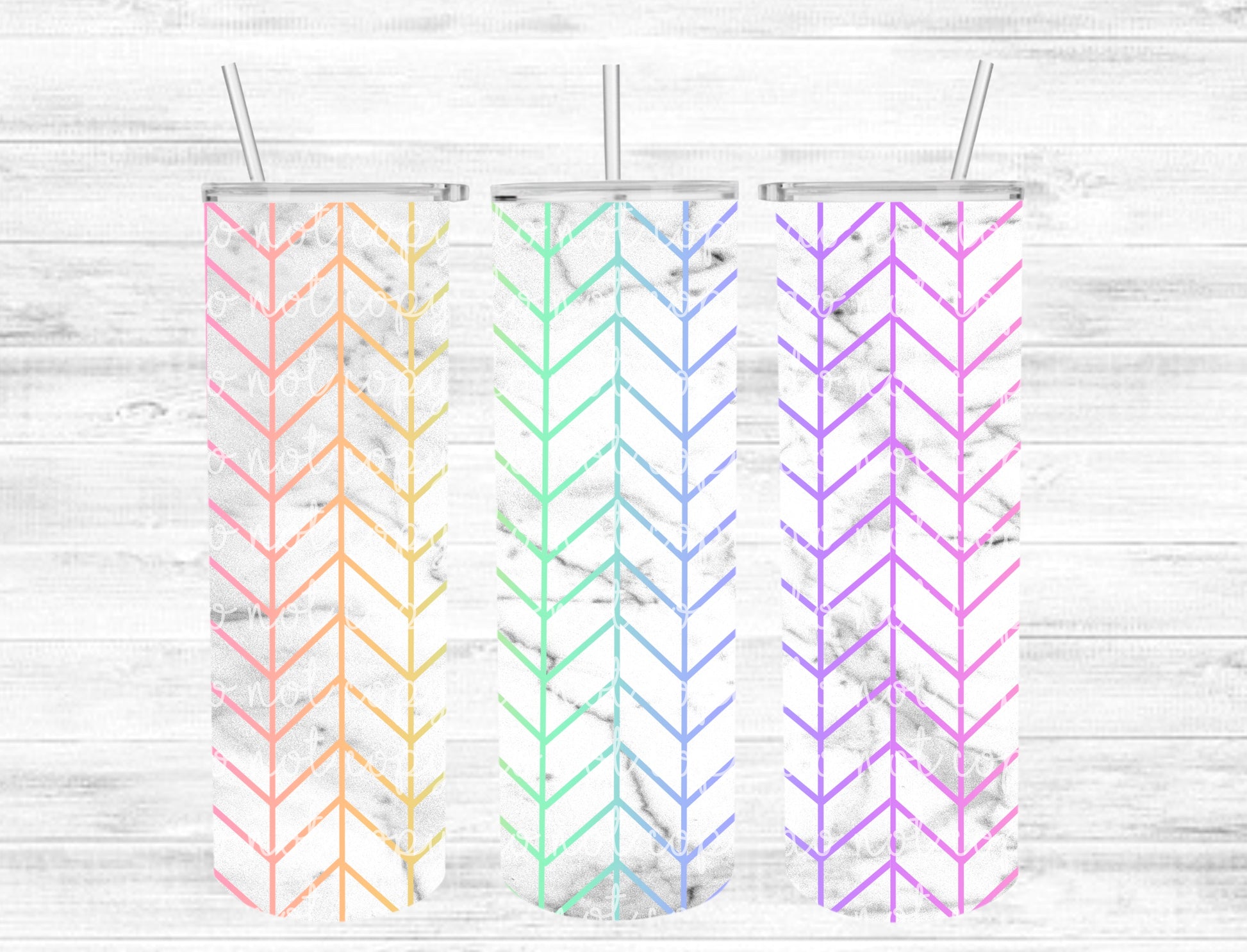 White rainbow tangram tumbler wrap  Cerra's Shop Creates   