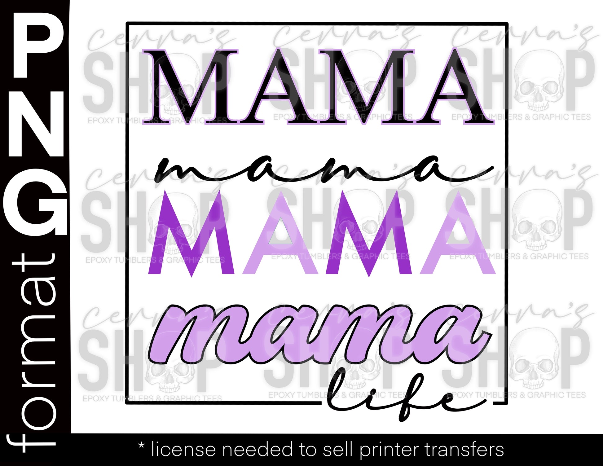 Mama repeated purple  Cerra's Shop Creates   