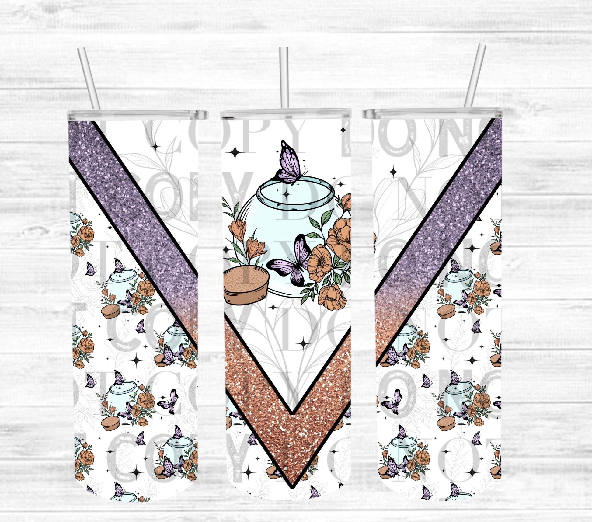 Butterfly jar Tumbler Wrap  Cerra's Shop Creates   