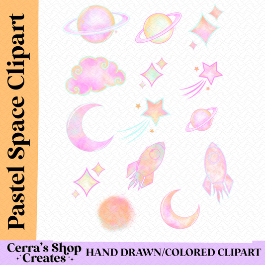 Pastel Space Clipart