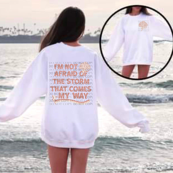 I’m Not Afraid Of The Storm Pocket & Back Full Color  Cerra's Shop Creates   