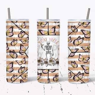Stripped Butterfly Tumbler Wrap