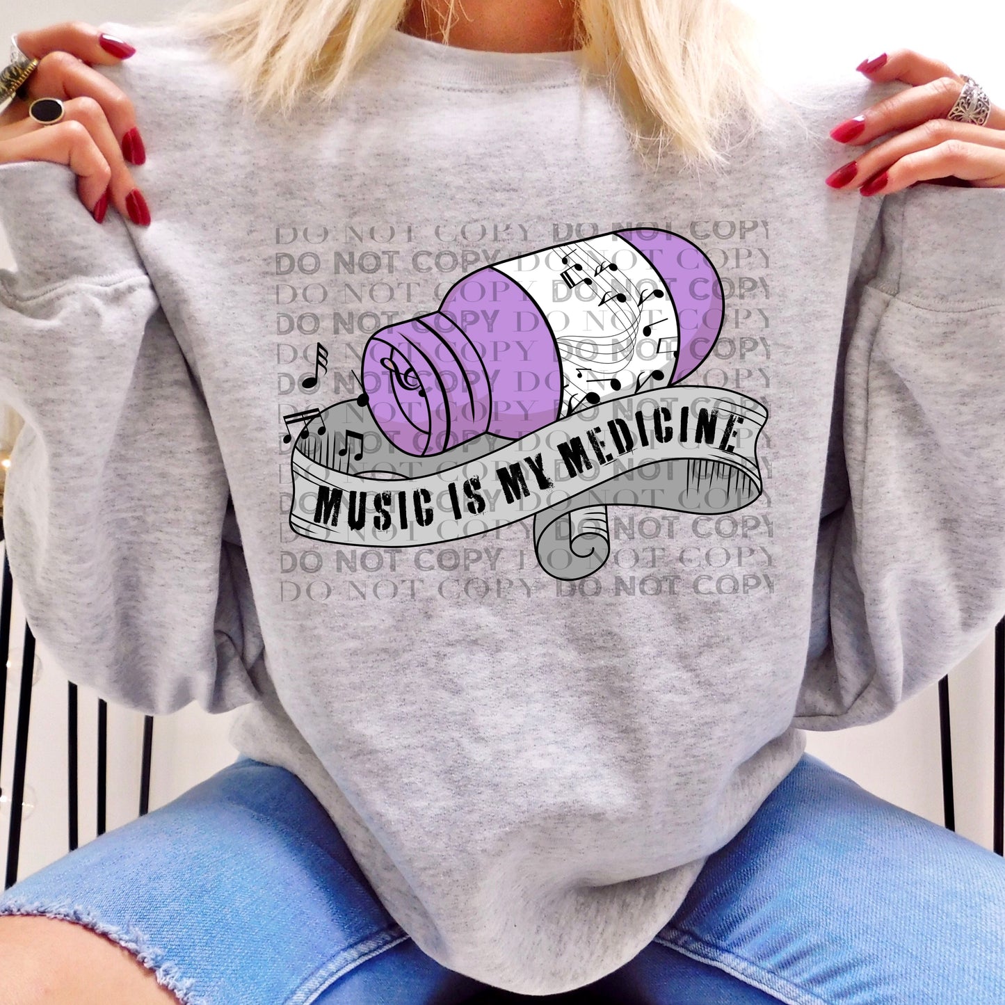 Music Is Medicine Purple Full Color  Cerra's Shop Creates   
