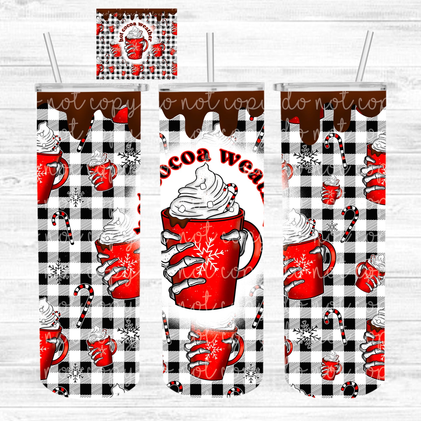 Hot Cocoa Weather Tumbler Wrap  Cerra's Shop Creates   
