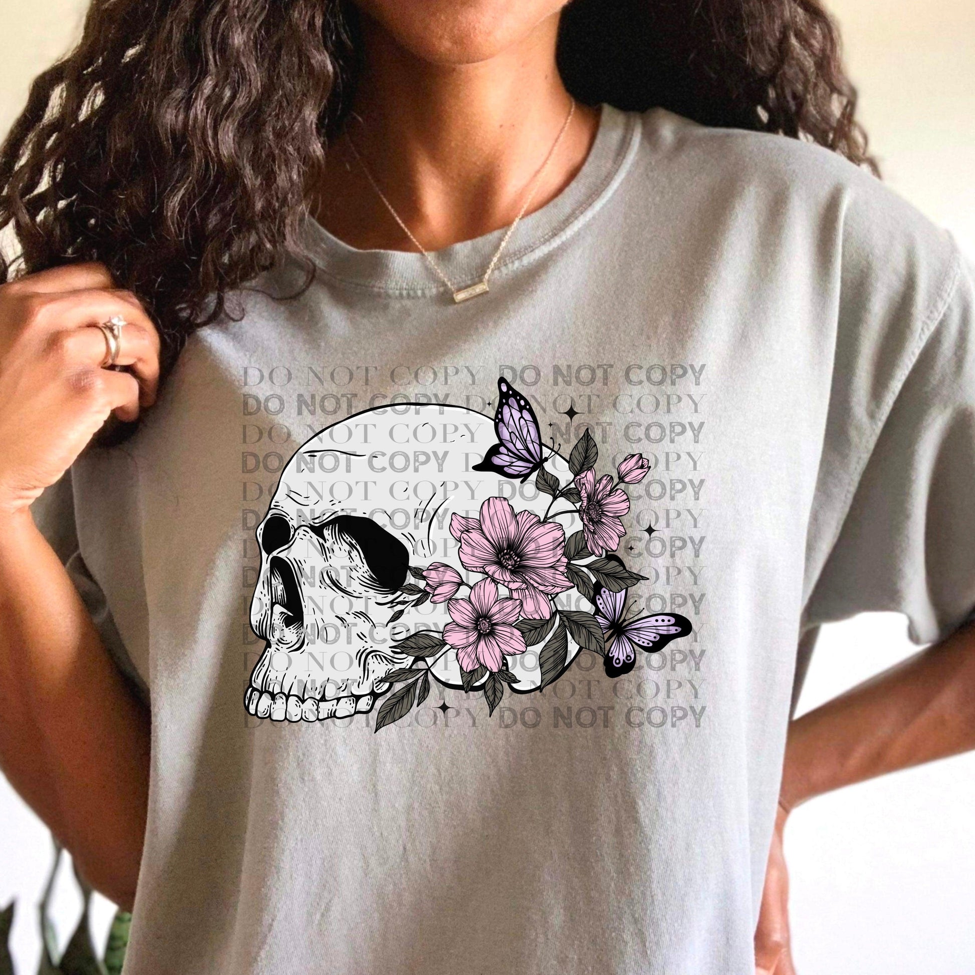 Floral Skellie Full Color  Cerra's Shop Creates   
