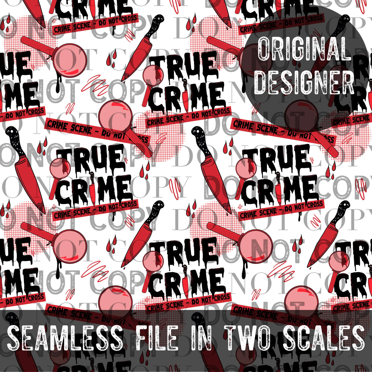Red True Crime Seamless