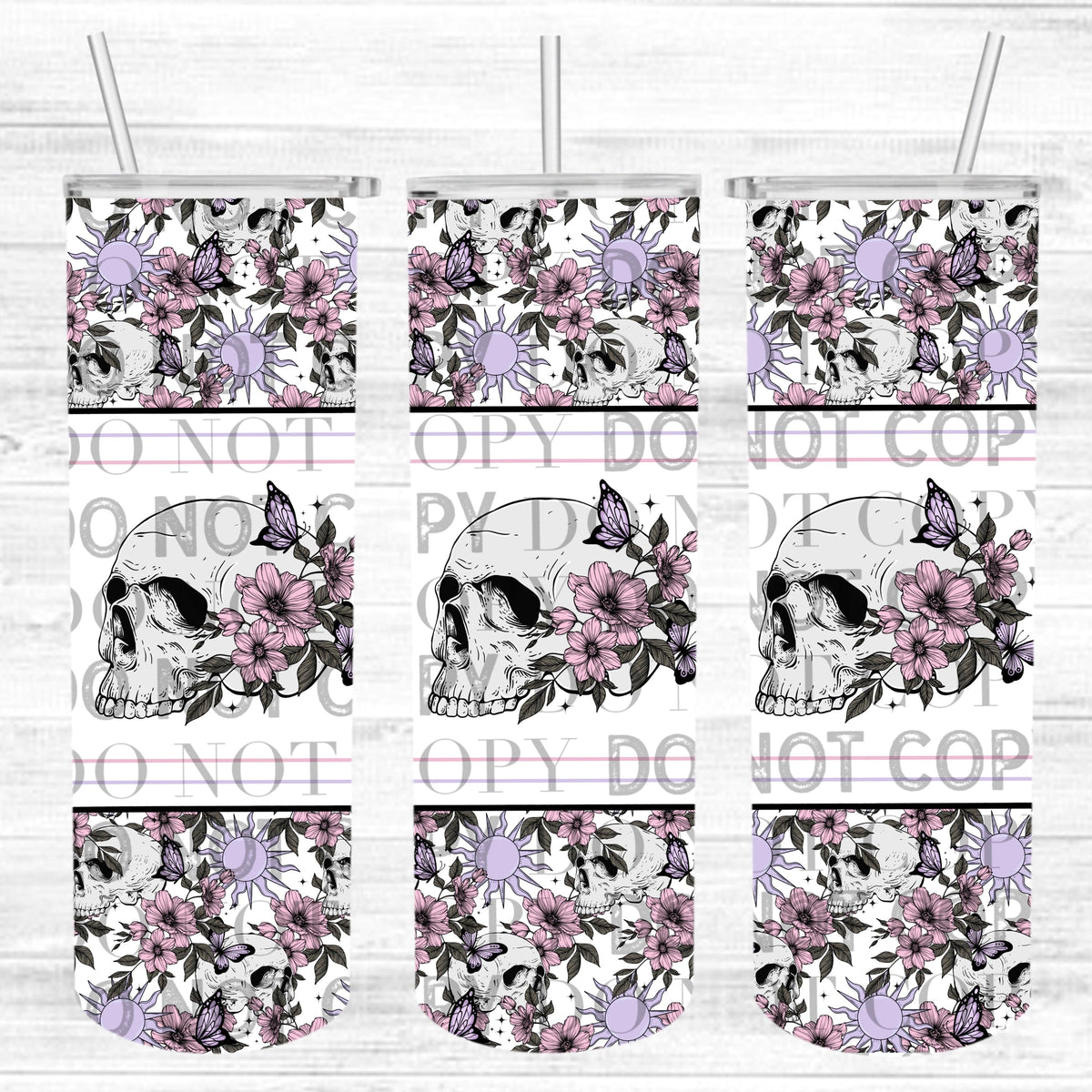 Skellie Floral Tumbler Wrap  Cerra's Shop Creates   