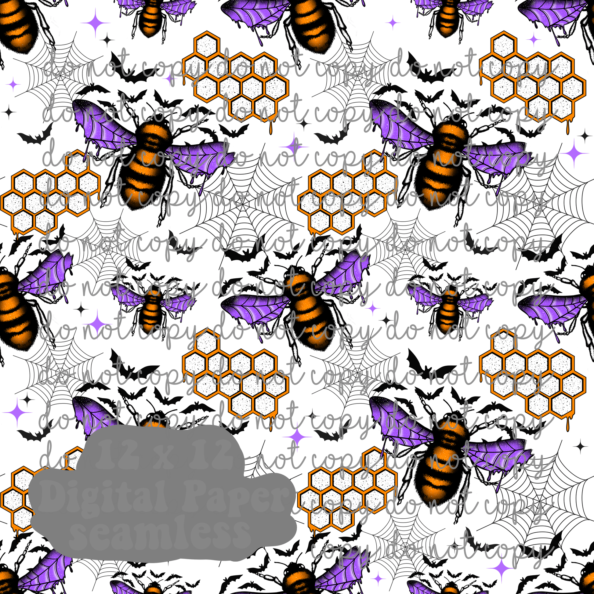 Spooky bee seamless  Cerra's Shop Creates   