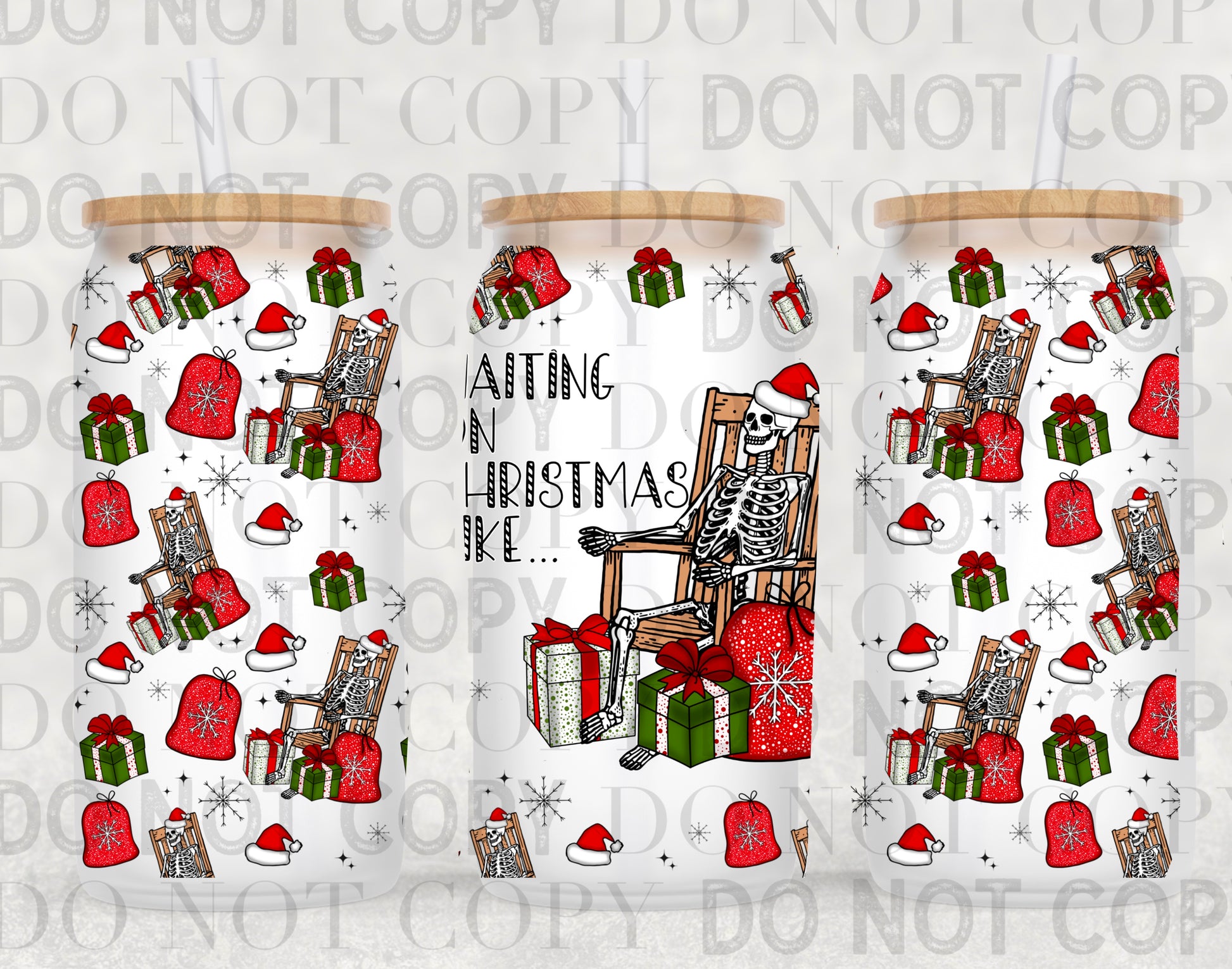 Waiting for Christmas tumbler wrap sized for 16 oz frosted cup from mother tumbler  Cerra's Shop Creates   